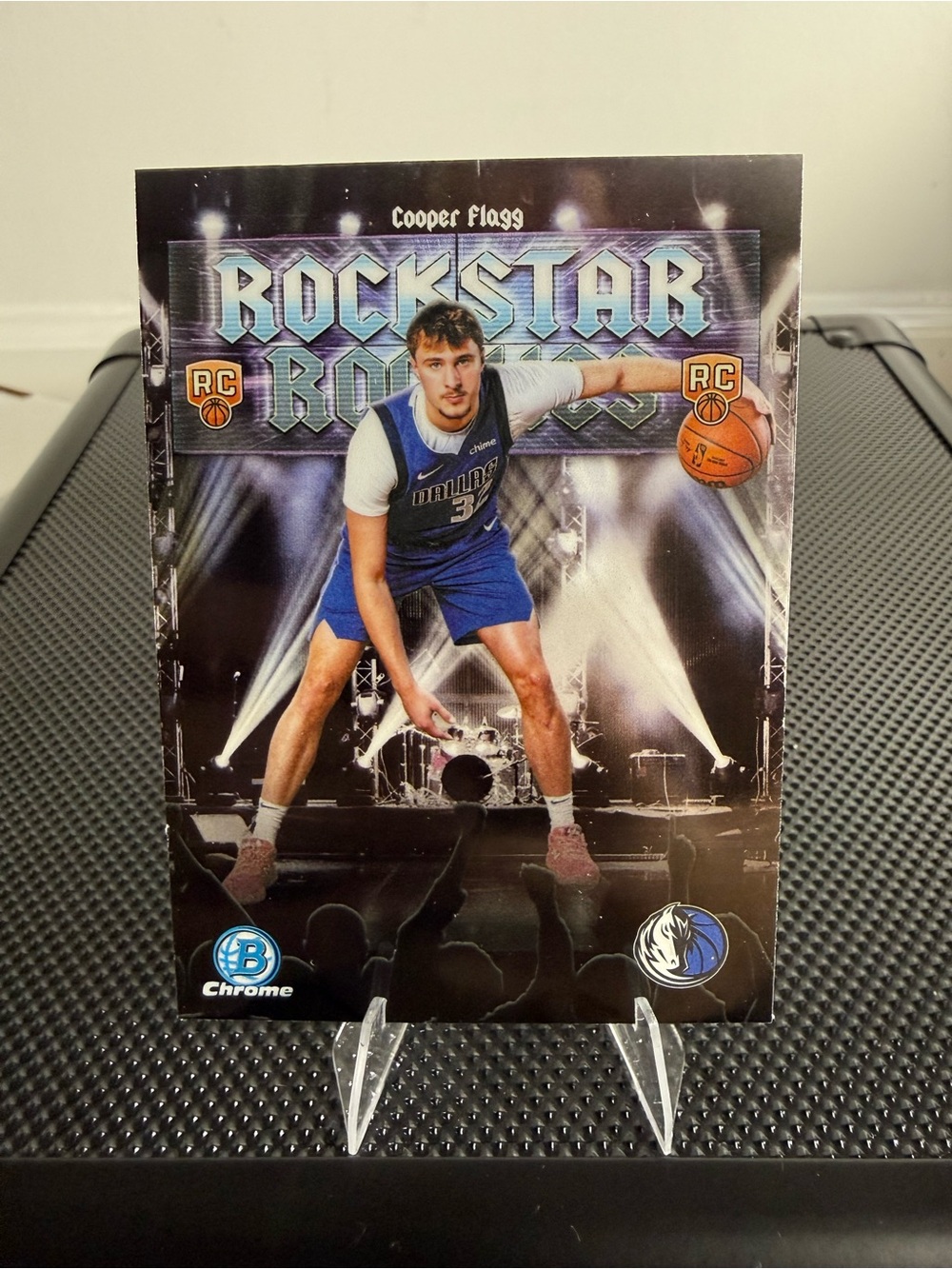 Topps White and Black Rockstar Rookies Cooper Flagg Card Back